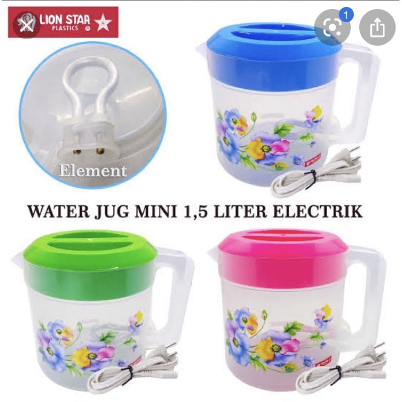 Teko Listrik plastik/Teko listrik kecil/ Teko 1,5L/ Teko murah/ Lion star/ Teko Plastik