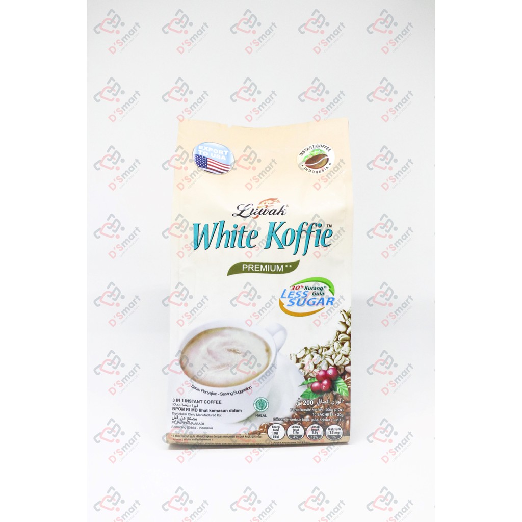 

Luwak White Koffie Premium Less Sugar 20g x 10pcs