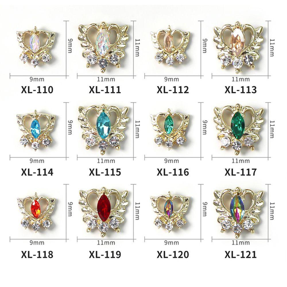 AUGUSTINA Agustina Nail Art Rhinestones Warna-Warni Jepang Symphony Fashion Nail Drills Nail Ornament 3D Perhiasan Kuku