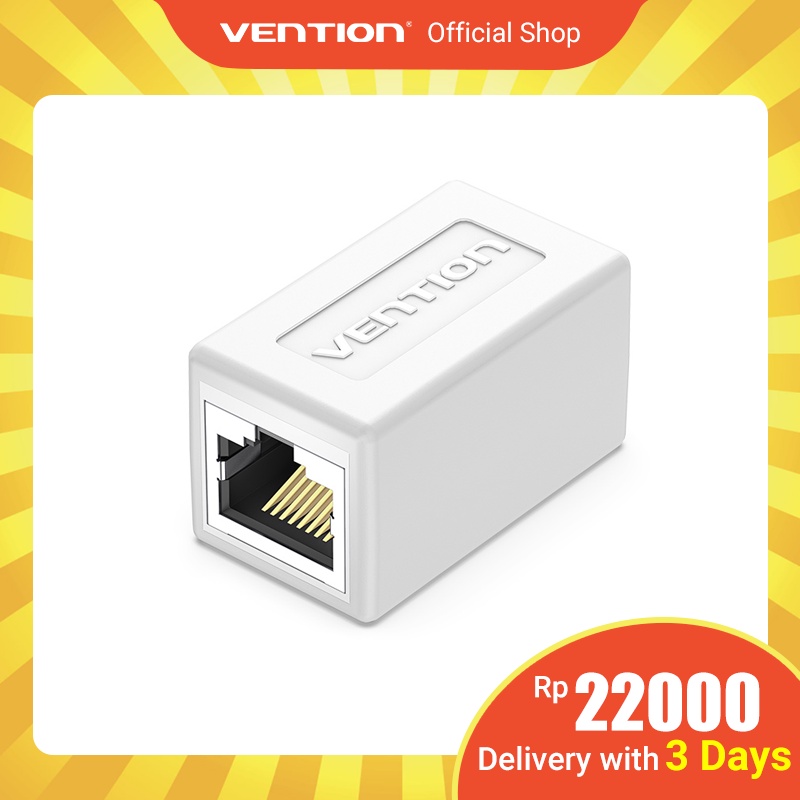 Vention Adapter Extender Jaringan Lan Ethernet Rj45 Cat6 Female Ke Female