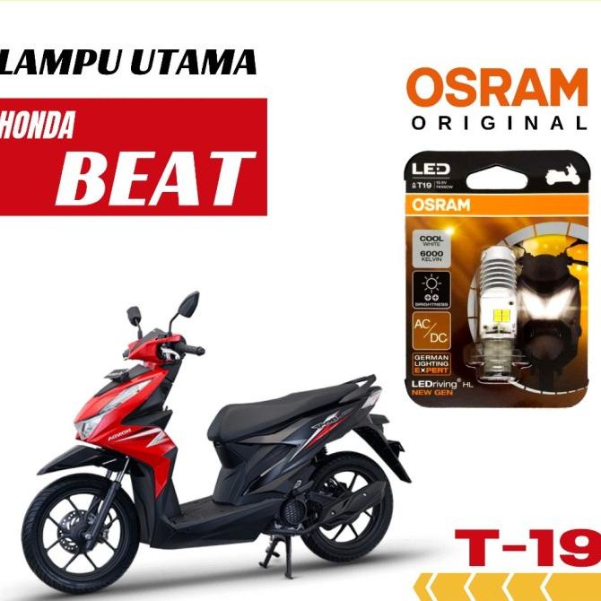 Lampu Depan Led Motor Honda Beat 2012 - 2018 Osram T19 Warna Putih