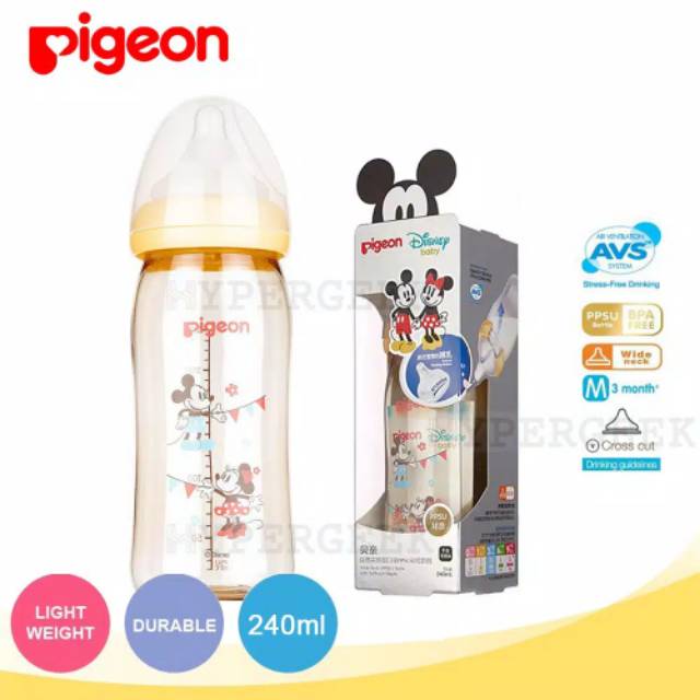 Botol Dot Pigeon Original Disney Japan 240 ml