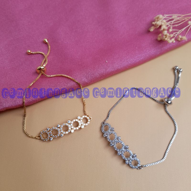 Gelang Serut Lapis Emas Fashion Wanita Gelang Tangan Wanita