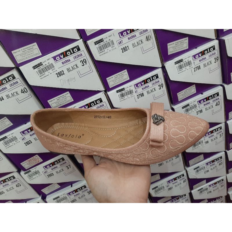 LAVIOLA Sepatu Wanita Dewasa Flat shoes Peach Original