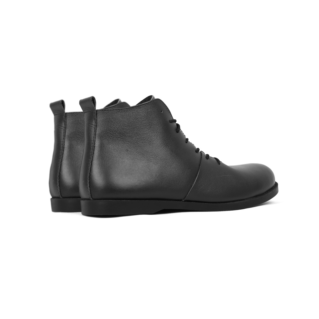 Sepatu boots Pria Casual Kulit Sapi Asli DMT Black Series