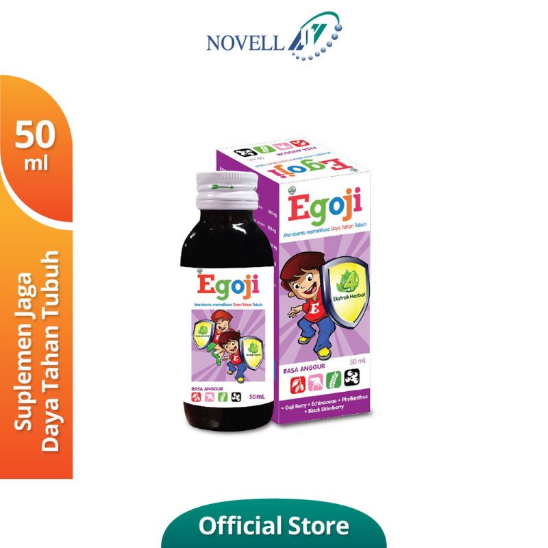 Egoji Syrup Multivitamin Anak Imunomodulator 50ml 50 ml Sirup Rasa Appleberry Grape