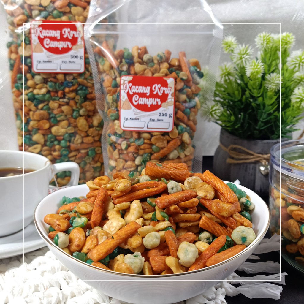 Jual Snack Kiloan Kacang Koro Campur 1kg Jajanan Jadul Makanan