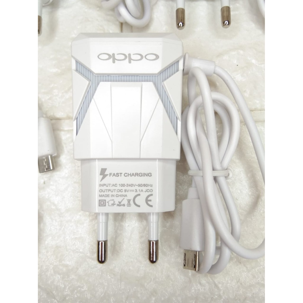 CHARGER CASAN TC TRAVEL CHARGER OPPO 2 IN 1 1 USB 2A DATA CABEL HIGH QUALITY FAST CHARGING