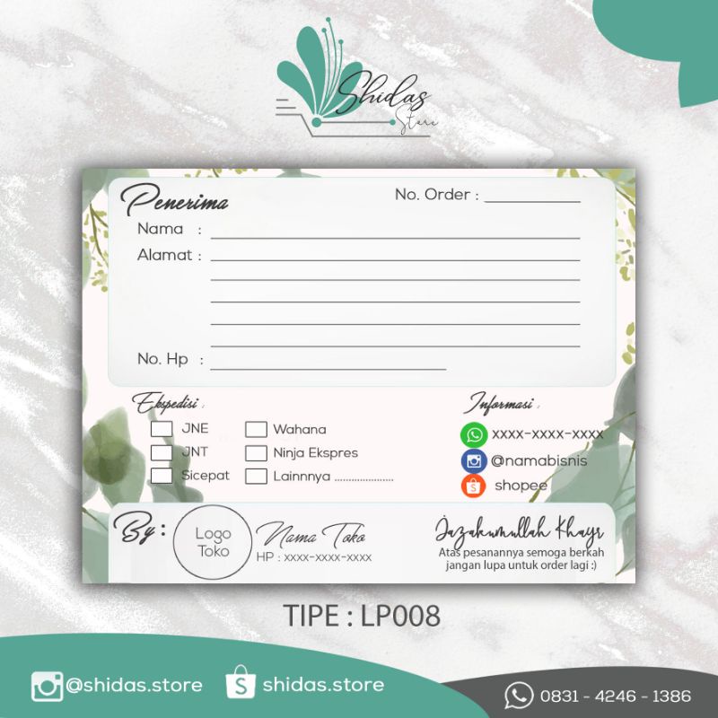 

STIKER LABEL PENGIRIMAN MURAH