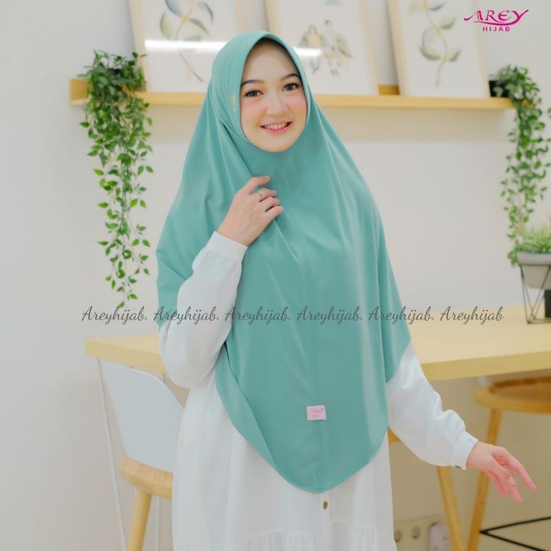 (Original Arey) SELLY•Hijab instan•khimar syari•jilbab jumbo•Instan jersey