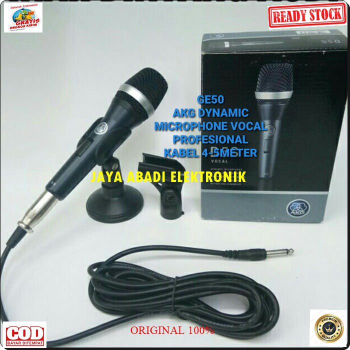 G50 Akg mic kabel dynamic Microphone full besi cable mik karaoke vocal vokal audio sound system audio pengeras suara pro profesional G50  BISA DIGUNAKAN SEGALA JENIS MIC  Bahan dari besi metal  Mic tidak menggunakan baterai Langsung nyala tinggal colok