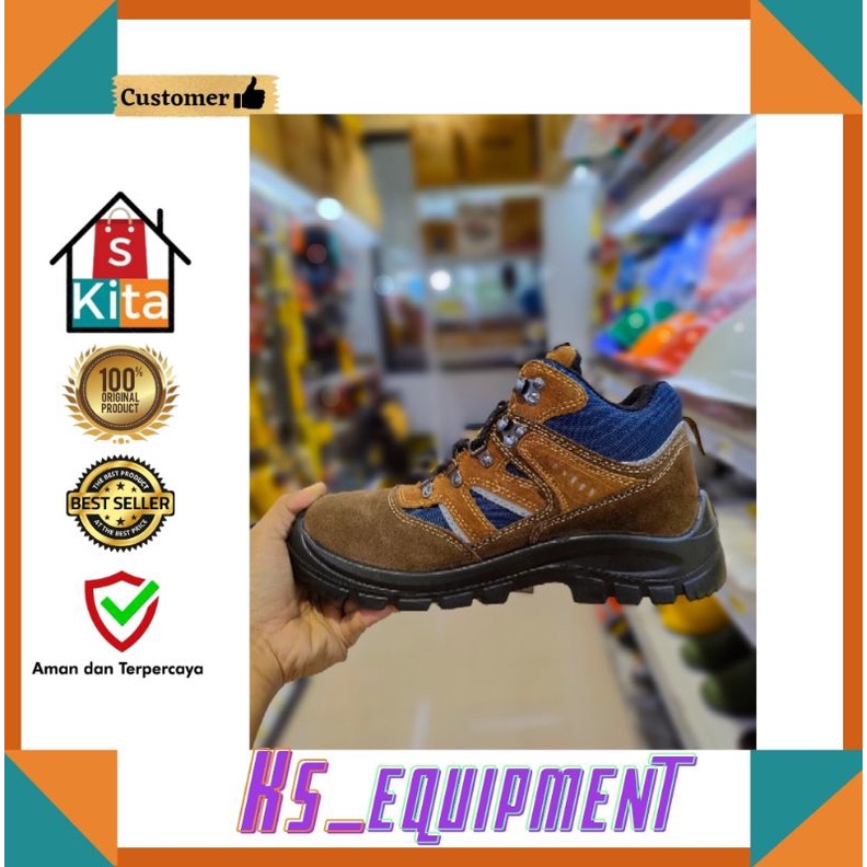 Krisbow Sepatu safety/Safety Shoes Prince 6 Inch/Sepatu Besi/Sepatu Proyek/Kerja