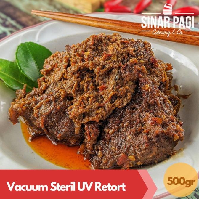 

RENDANG SAPI PREMIUM SINAR PAGI (Kemasan Vacuum Steril Tahan Lama)