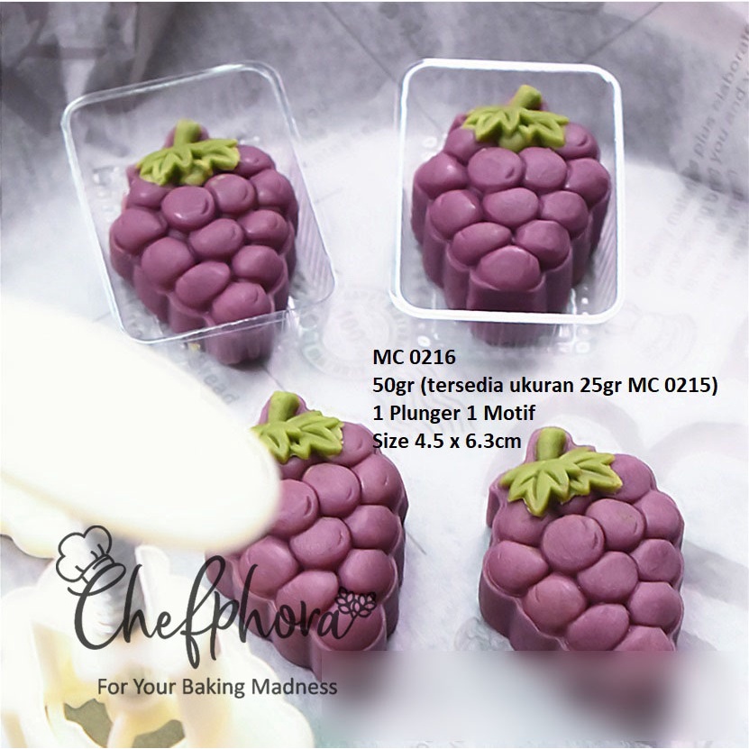Cetakan Anggur Nastar Mooncake Wagashi Mochi Cookies Pia Grape 50gr