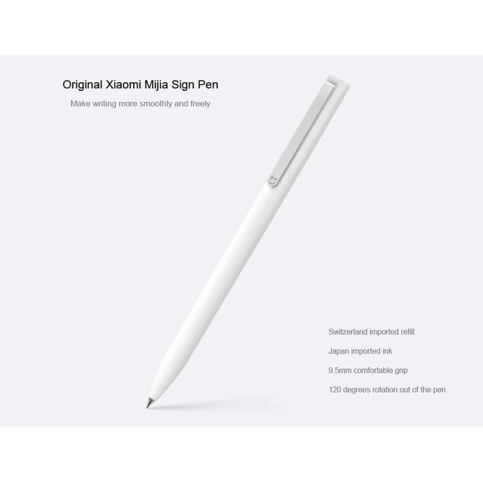 

Produk 100% ORIGINAL XIAOMI Mi Rollerball Pen / Mijia 0.5mm Sign pen Putih