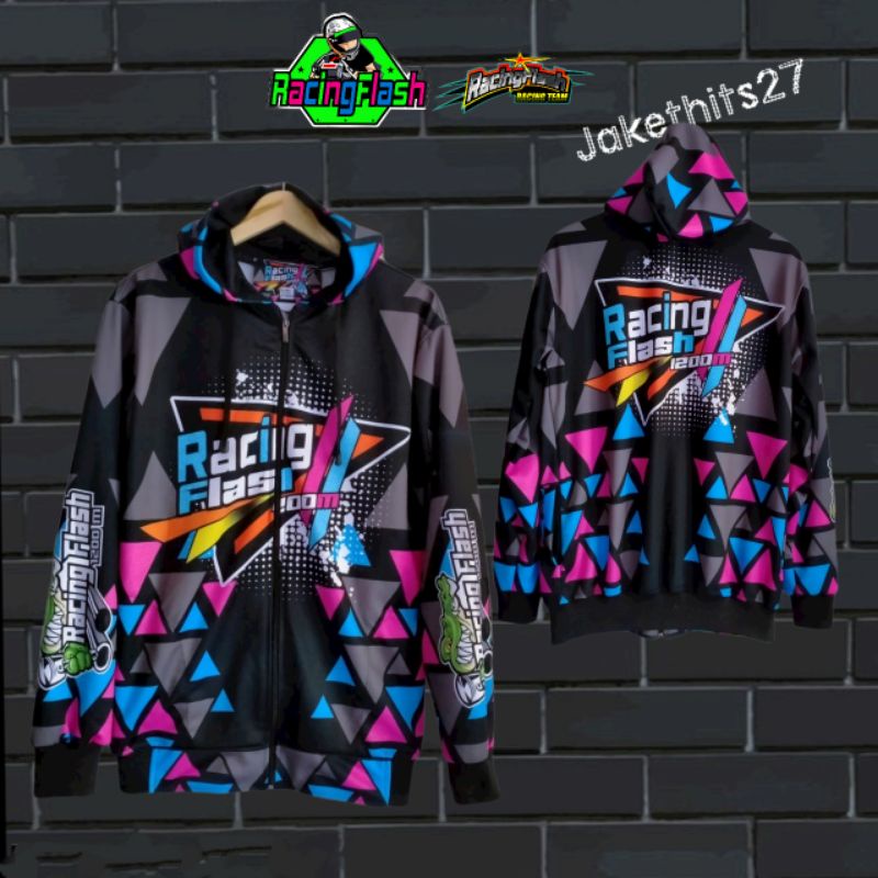 jaket racing flash/jaket racing/jaket racing start/jaket racing terbaru/jaket balap printing-rc flash segi tiga