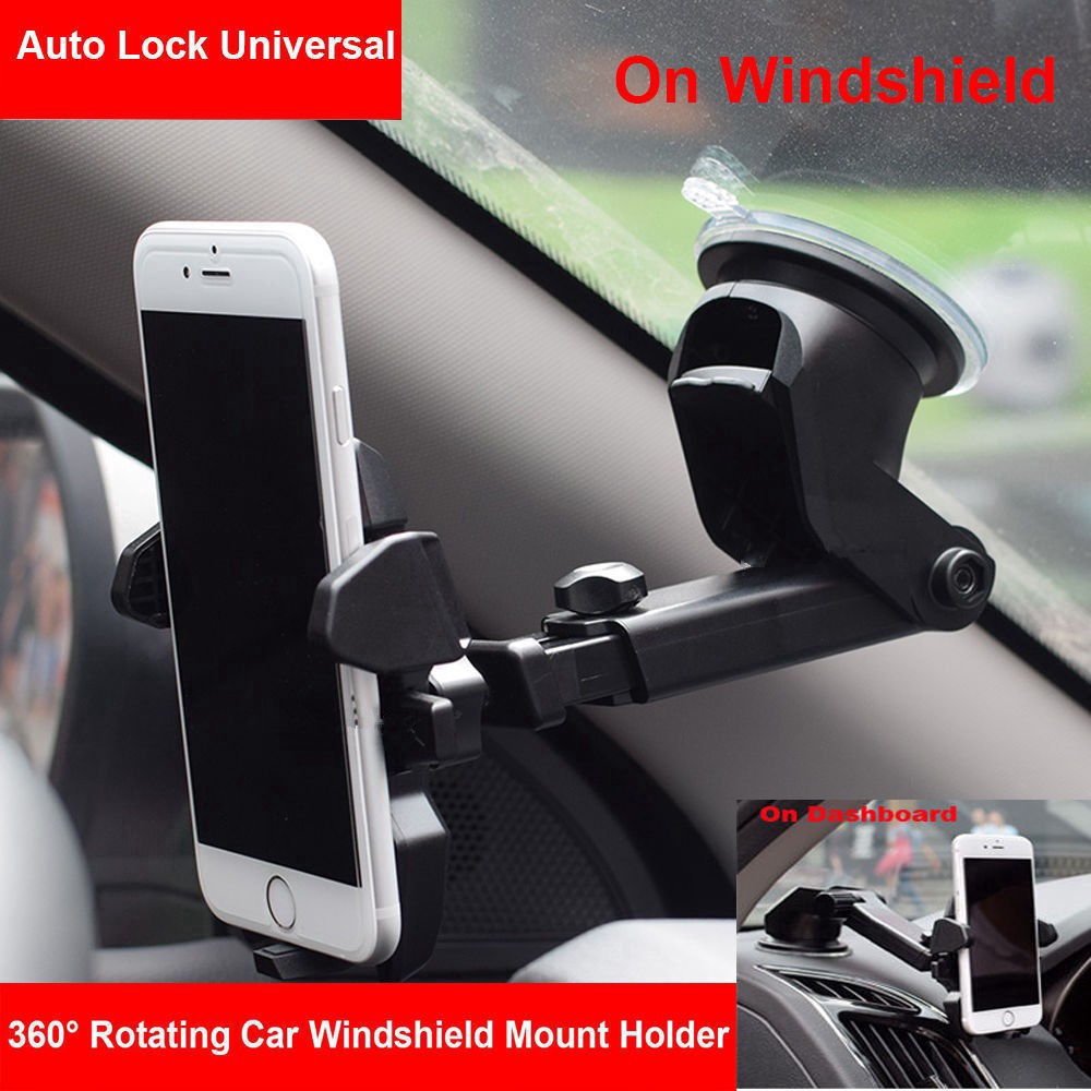 Universal GPS 360°Car Auto Holder Windshield Mount Bracket Holder for Mobile Cell Phone