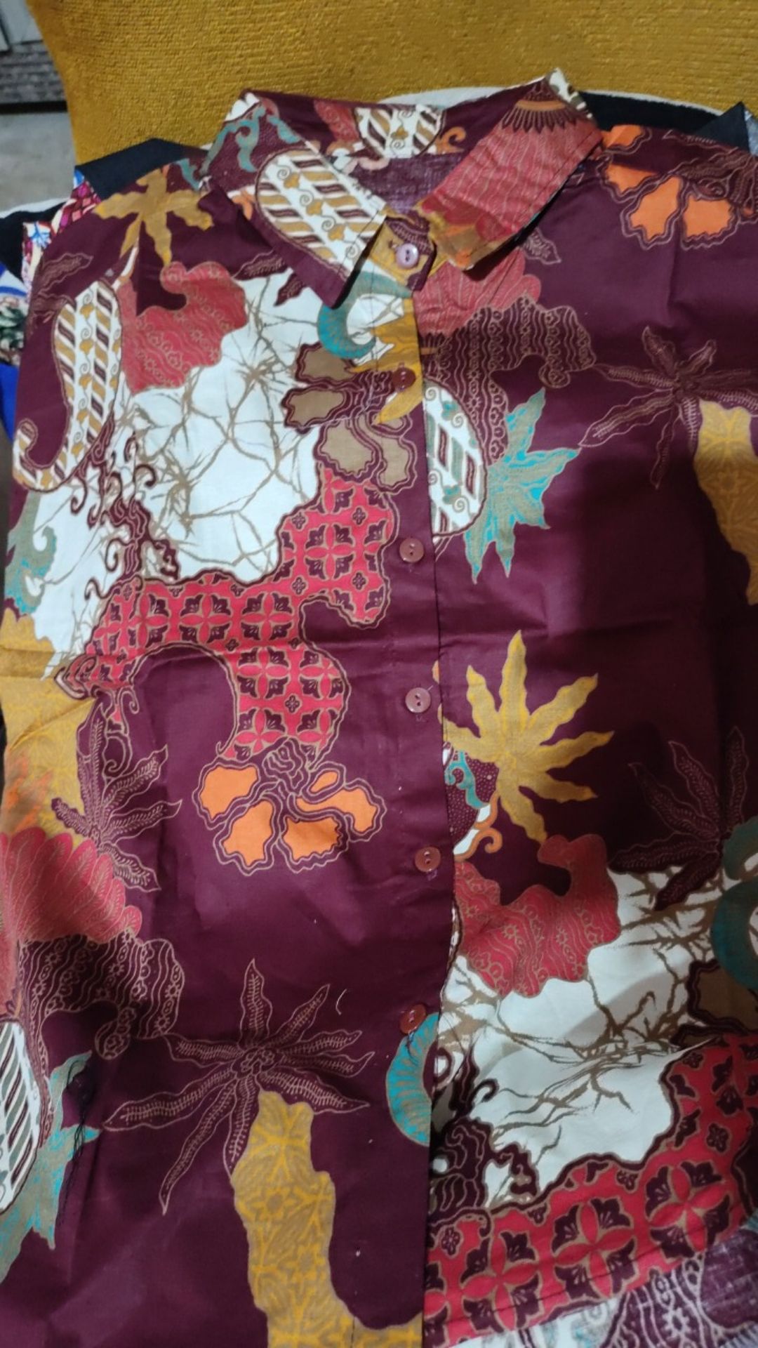 Bl 54 (promo) Atasan Batik Wanita Lengan Pendek Model Kancing Depan Untuk Kerja Atau Busui