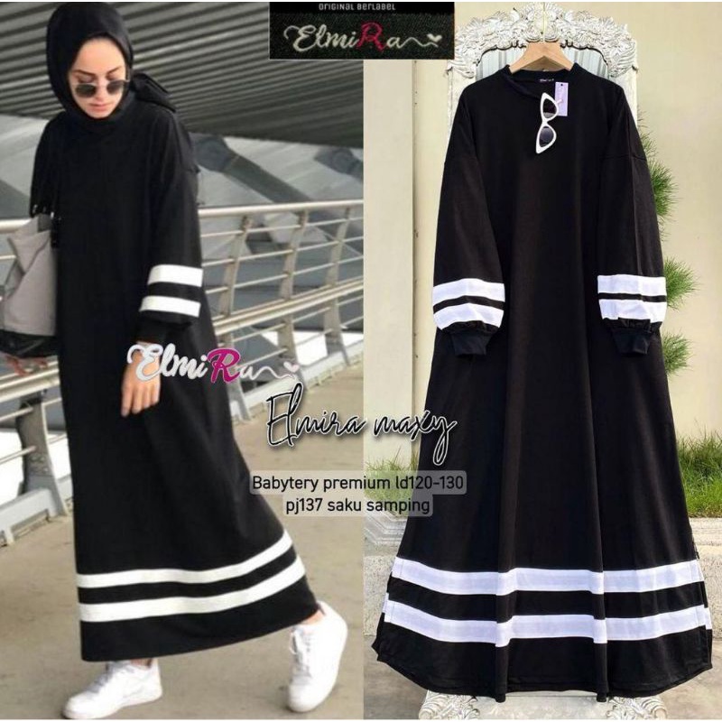 ELMIRA MAXY BY ELMIRA (MAXY MUSLIMAH) Dress wanita polos modern rekomended