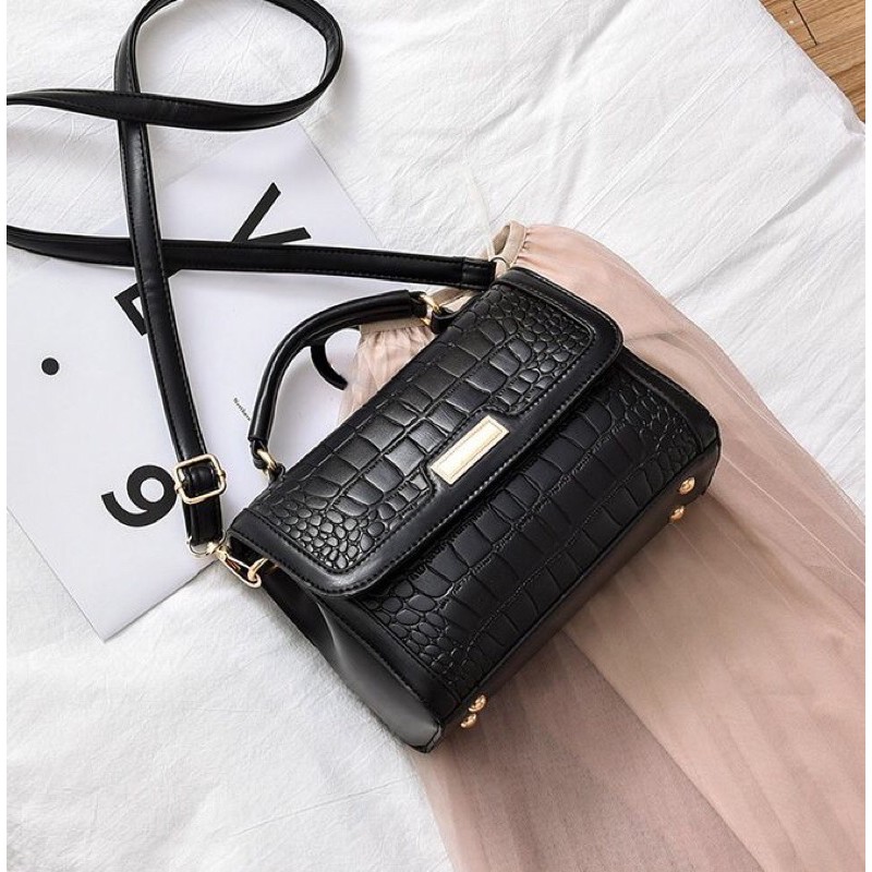 SG2965 syafniegalery tas selempang motif croco impor 1461 1875