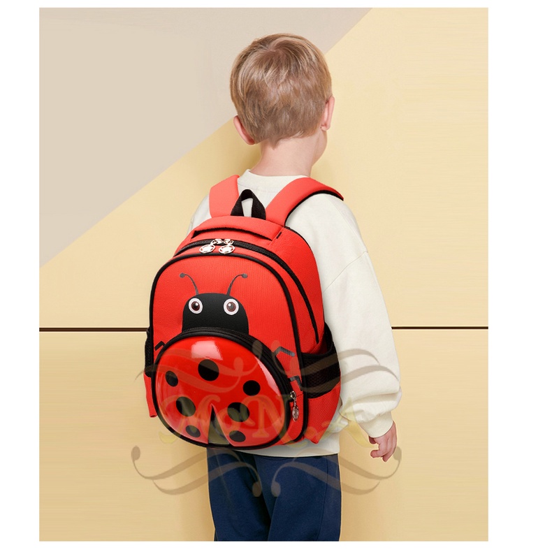 [MONA] Tas Ransel Anak Sekolah PG/PAUD  lucu keren Cowok motif timbul karakter kartun hewan 3 Dimensi Kualitas Import Premium -M0178