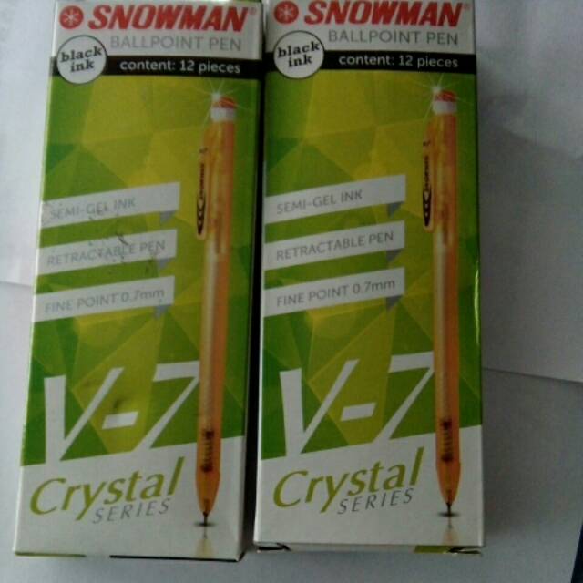 

Ballpoint Snowman V-7 Crystal Series