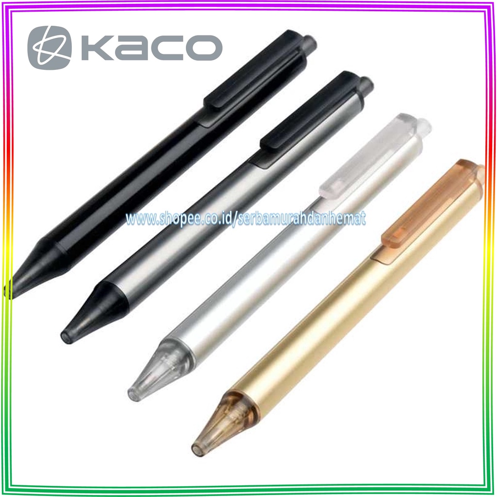 Pena Gel Stainless 0.5mm 1 PCS KACO TUBE Tinta Hitam