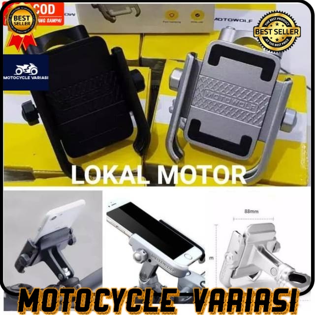 Motowolf holder phone HOLDER handphone HP GPS premium Nmax xmax aerox pcx adv BMW vixion beat dll