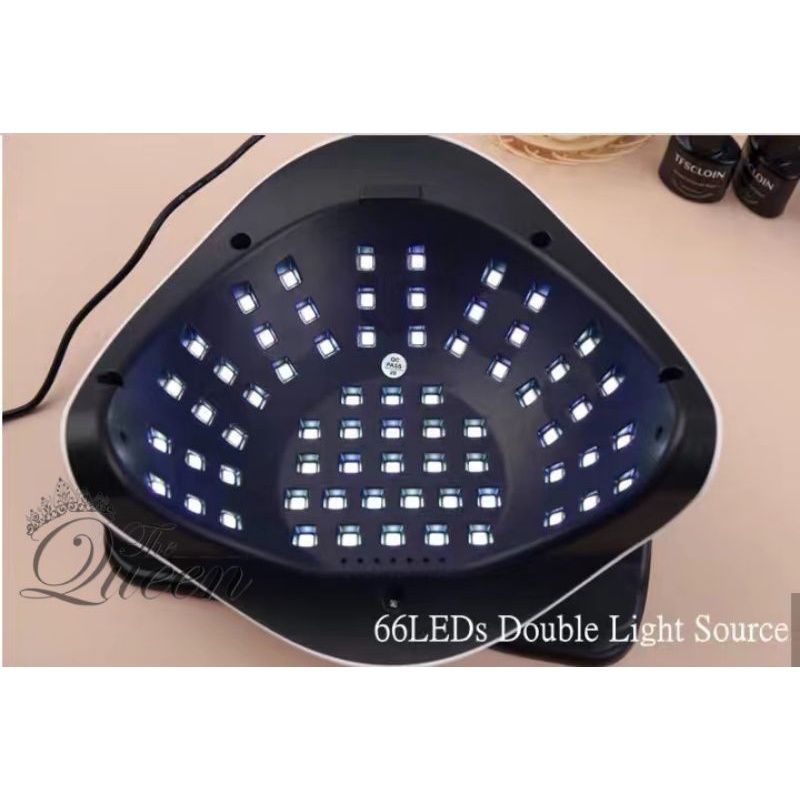 SUN X6 MAX 280W GARANSI SATU BULAN UV Lamp 66leds Dalam Full Hitam Alat Pengering Kutek UV Led Nail Lamp Pengering Kuku Profesional