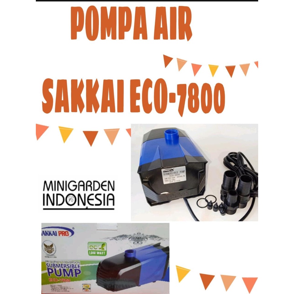 SAKKAI PRO ECO-7800 SUBMERSIBLE PUMP POMPA CELUP FILTER AQUARIUM KOLAM