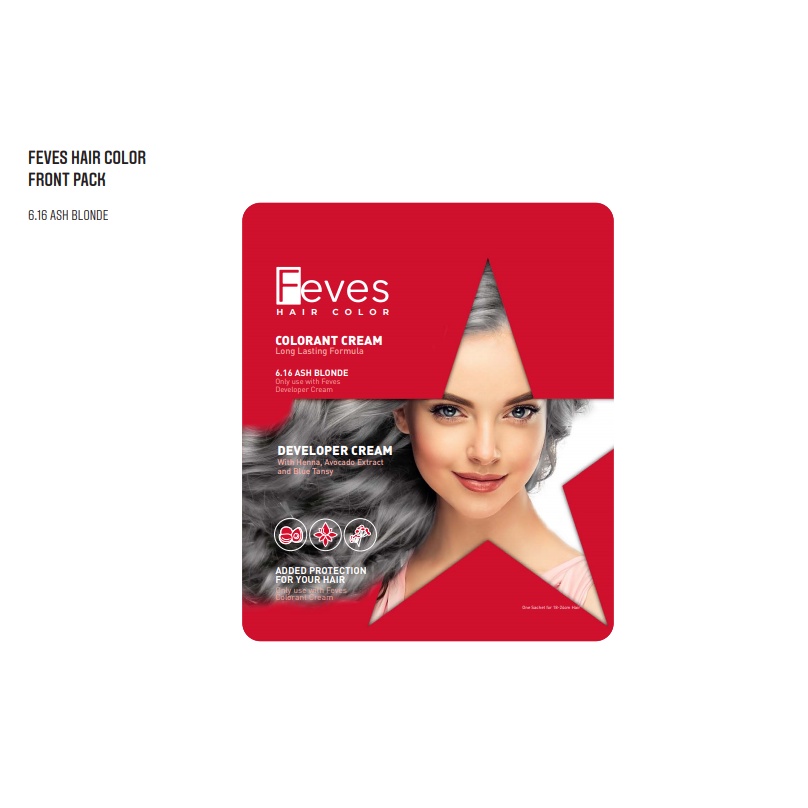 ✨LACIKOSME✨ SACHET FEVES HAIR COLOR COLORANT CREAM 30ML - PEWARNA RAMBUT