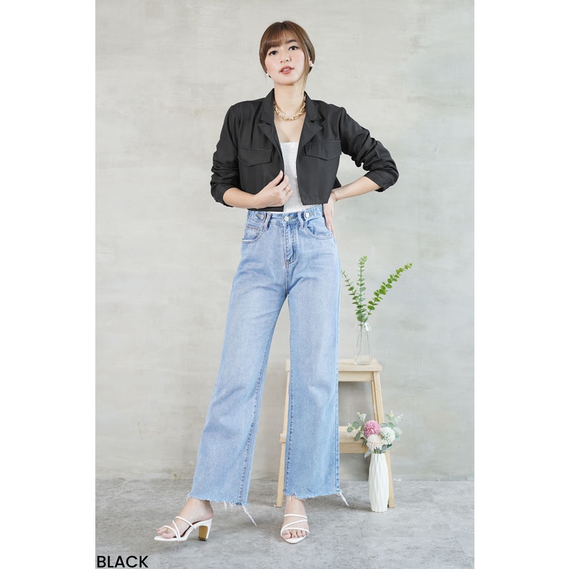 Lexy Cropped Blazer Atasan Wanita Top