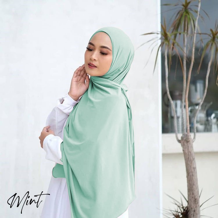 Jilbab Khimar Hijab Pashmina Instan Jersey Premium-6