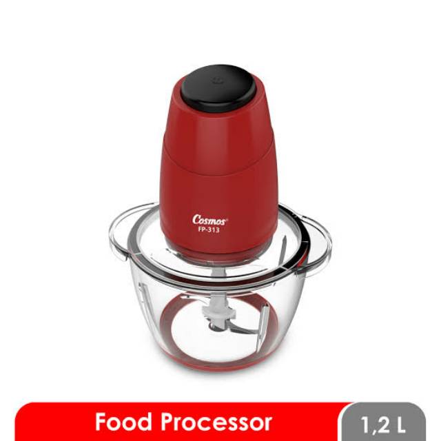 Cosmos FP 313. Food Processor Serbaguna 1.2L Dengan 4 Bilah Pisau. Baru &amp; Bergaransi Resmi