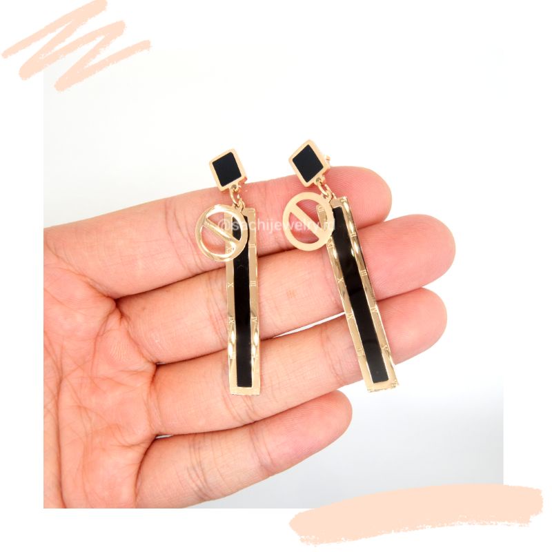 Anting Bvlgari SACHI Korean Jewelry | Women Earing Style Model Bulgari Omnia Amethyste Aqva Wanita K