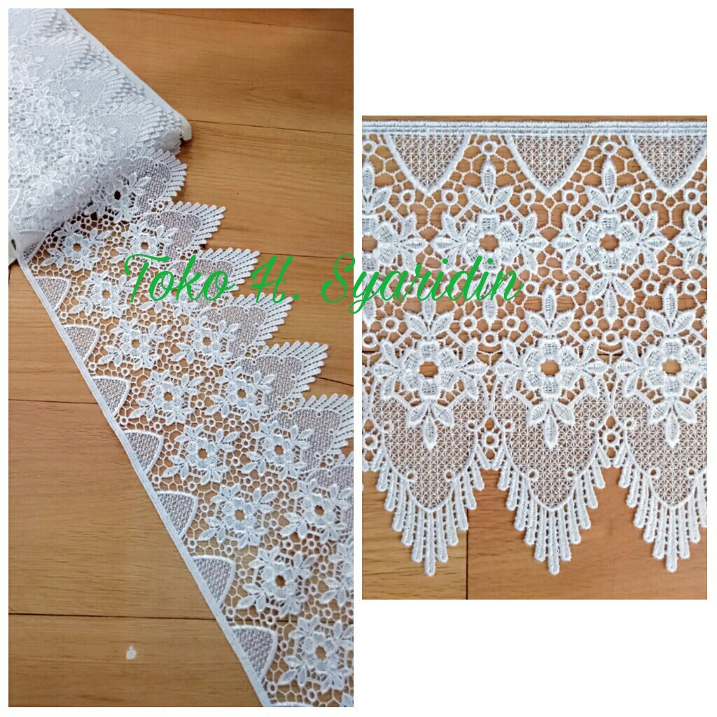 Renda Bordir Putih / Renda Meteran