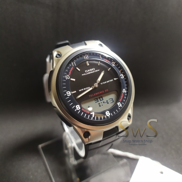 Jam Tangan Pria Casio AW-80-1AV Telememo Original