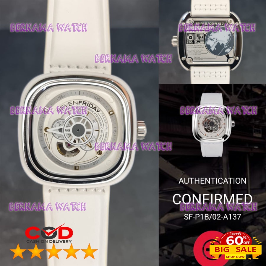 PROMO JAM PRIA TERBARU SEVENFRIDAY SF TIPE P ASIAN ETA BOX ORI STRAP LEATHER JAM FASHION PRIA MEWAH 