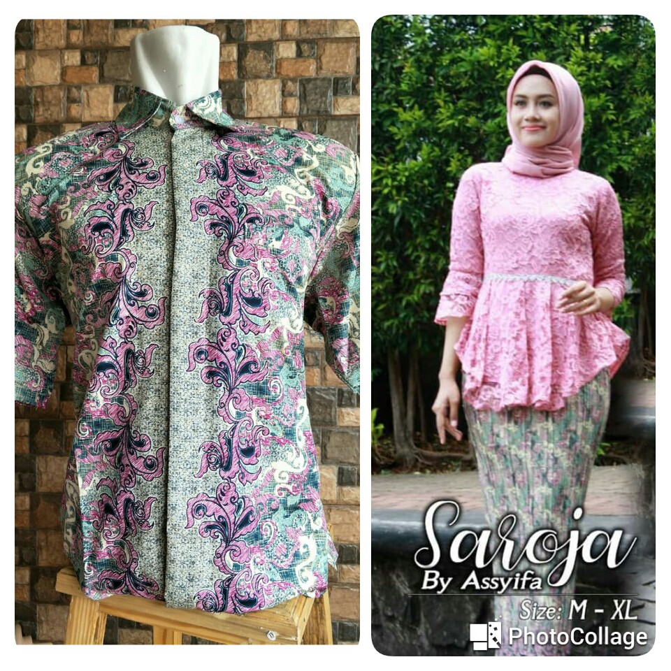 set kebaya sroja hem pendek trendy