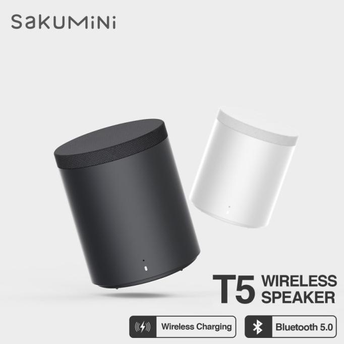 Aksesoris Sakumini T5 Wireless Charging Mini Portable Bluetooth Speaker Stereo Viral