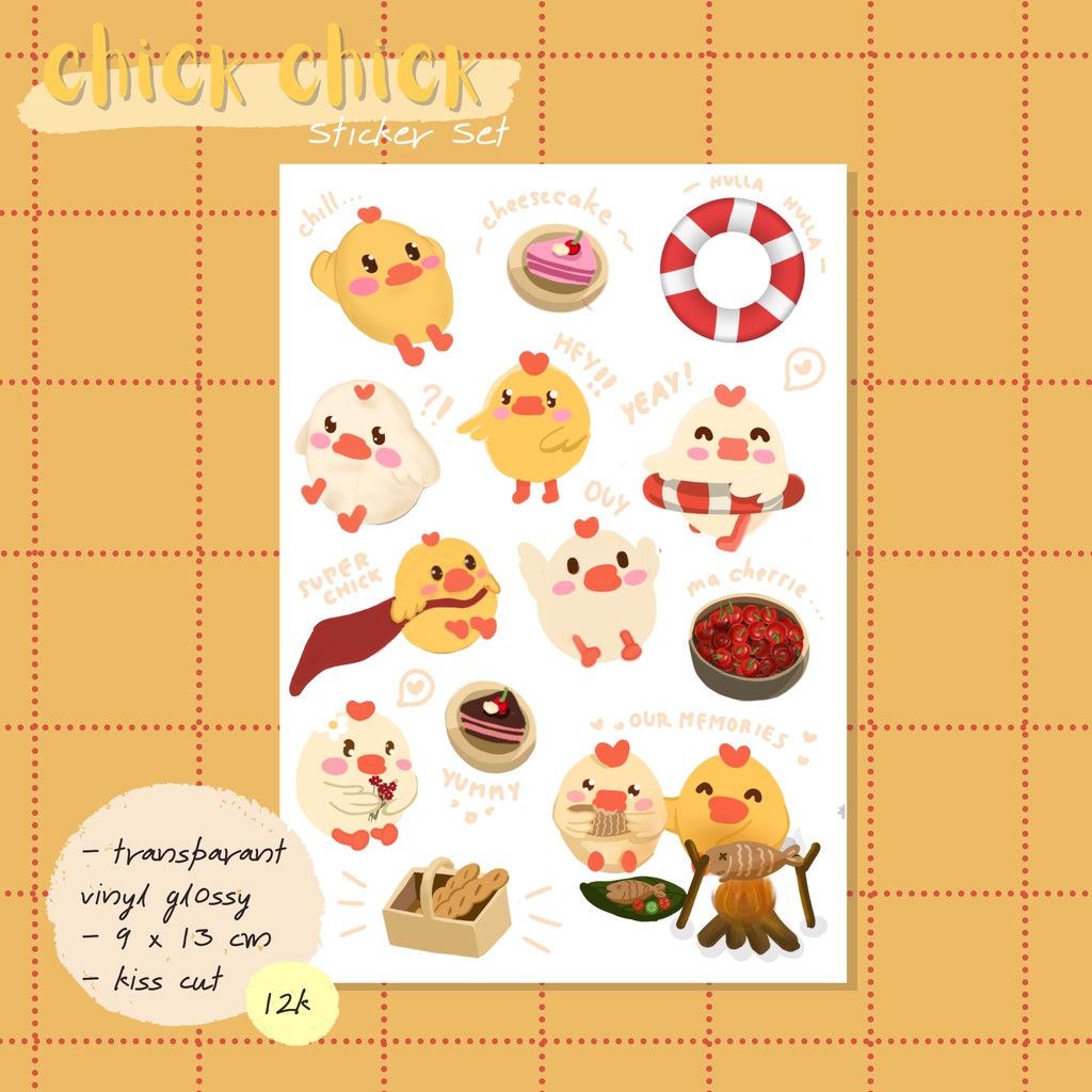 

Chick Chick Sticker Set