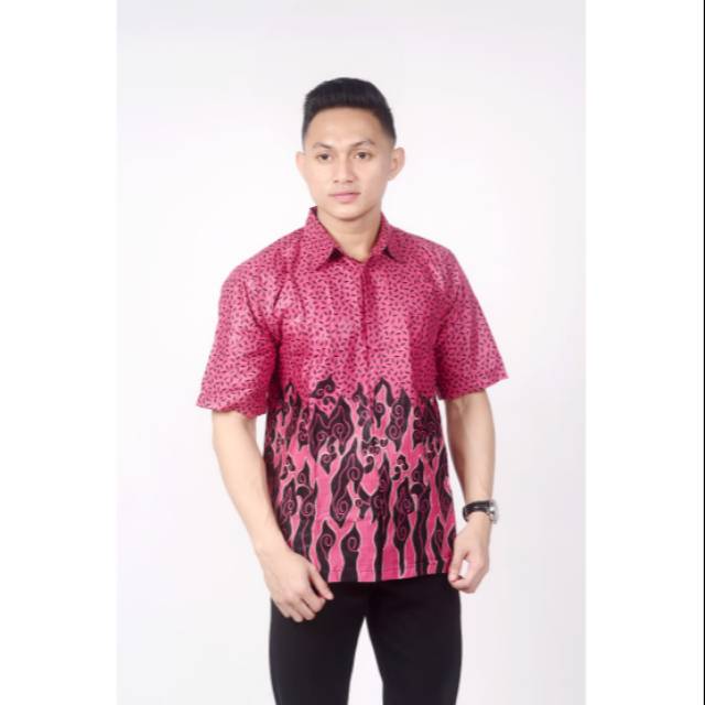 Kemeja batik Mega mendung NEW merah