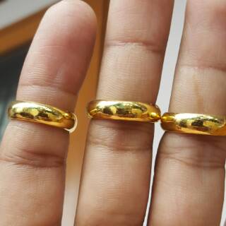 Cincin polos belah rotan lapis emas 24k Shopee Indonesia Cincin polos belah rotan lapis emas 24k Shopee Indonesia