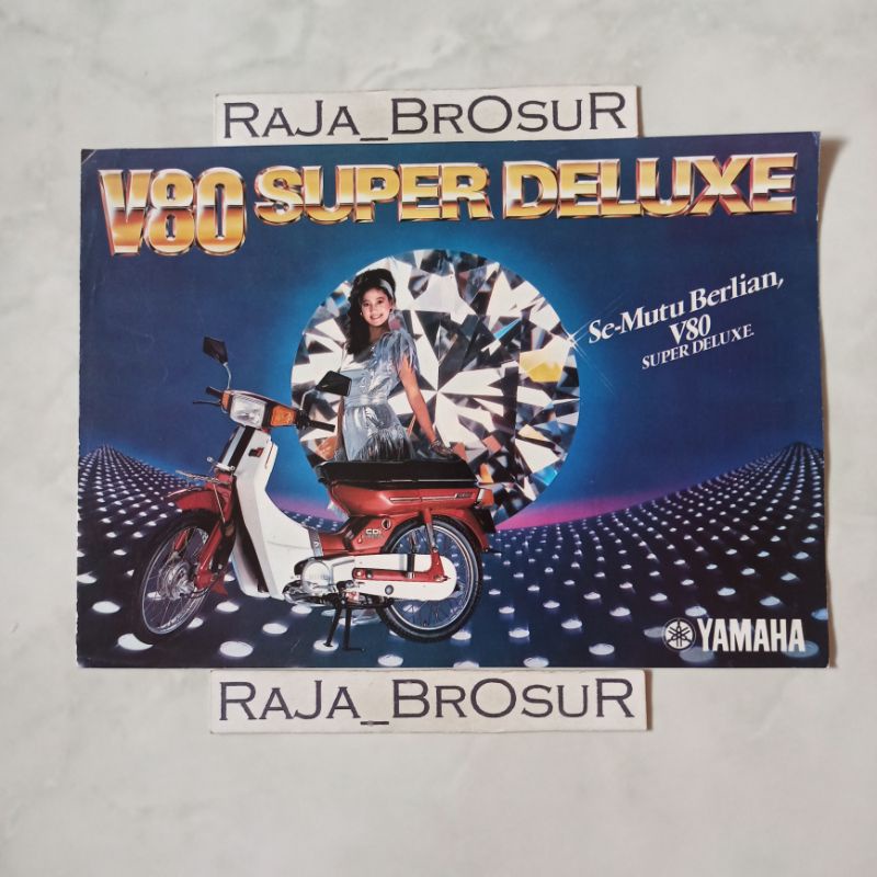 Poster brosur leaflet jadul lawas Yamaha V80 Robot Super Deluxe 1982