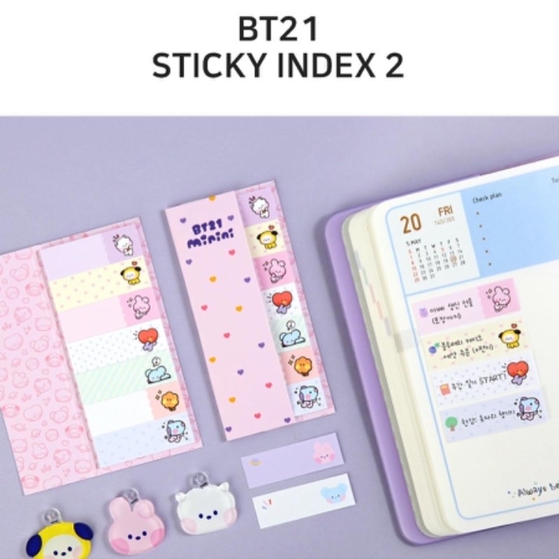 

[PRE ORDER] BT21 STICKY INDEX STICKER INDEX BT21 STICKY NOTE