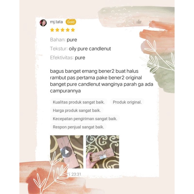 Maony 100% Minyak Kemiri Murni 60ml Untuk Rambut Rontok Penebal dan Penumbuh Rambut-2