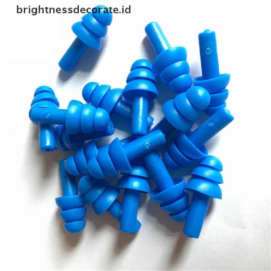 20 Pcs Ear Plugs Bahan Silikon Anti Bising Untuk Belajar Tidur