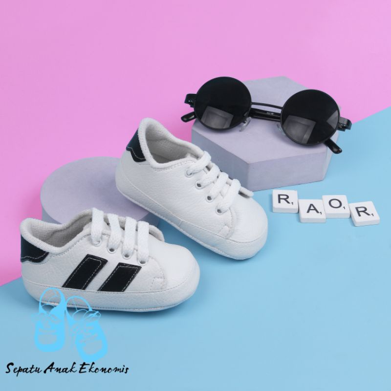 Sepatu Sneakers Bayi Usia 0-6 Bulan Laki Perempuan Prewalker Belajar Jalan ADS01