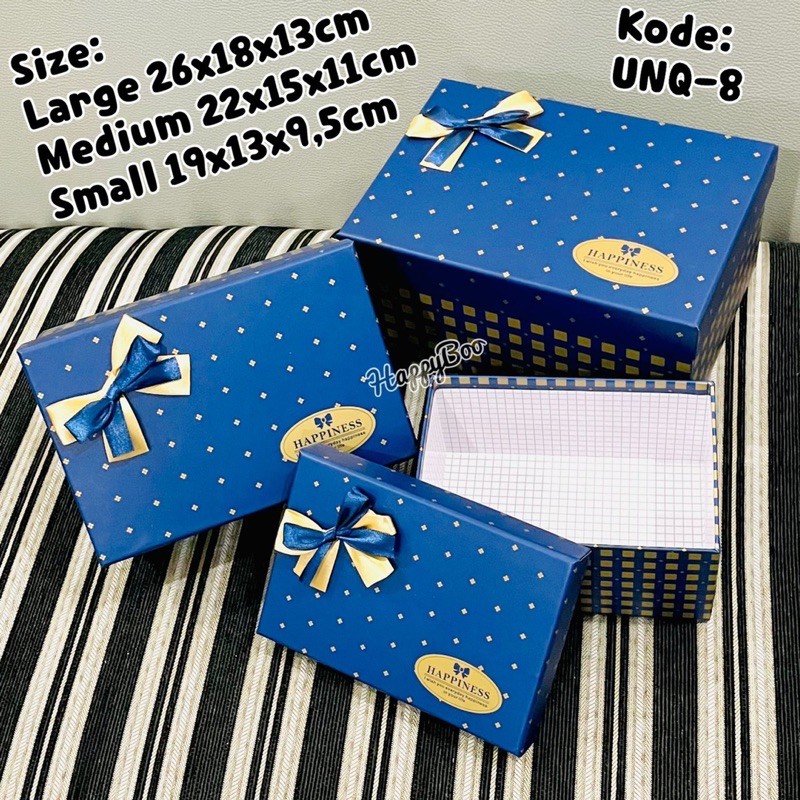 gift box kado kotak kado hampers set 3 susun / satuan large small medium besar sedang kecil unq8 box