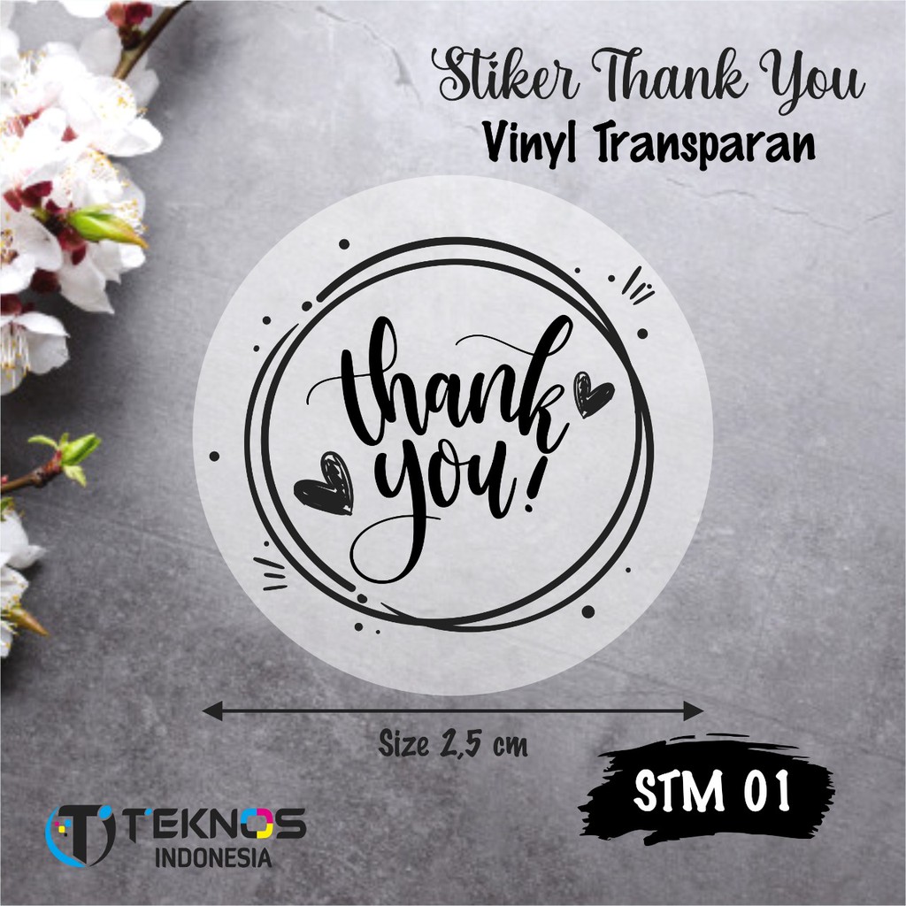 

[30 PCS] STIKER THANK YOU VINYL TRANSPRAN STM 01